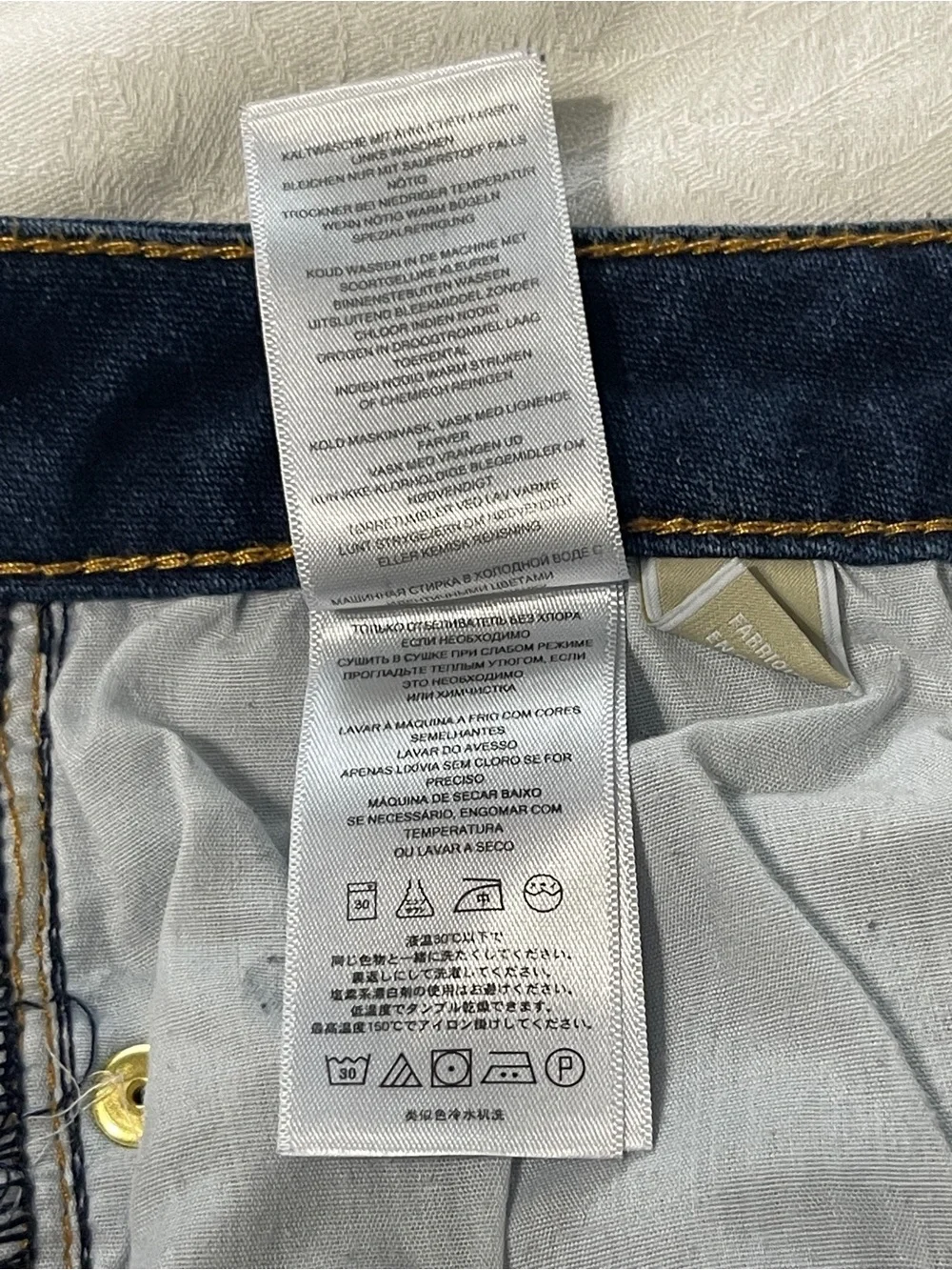Michael Kors Boot Cut Blue Jeans Size 4 Denim 5 Pocket Mid Rise Logo Stretch